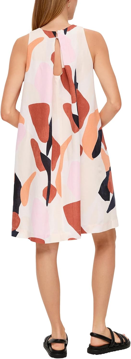 s.Oliver BLACK LABEL Damen Kleid kurz 36 Creme|mehrfarbig 02a1, 36 Creme|mehrfarbig 02a1
