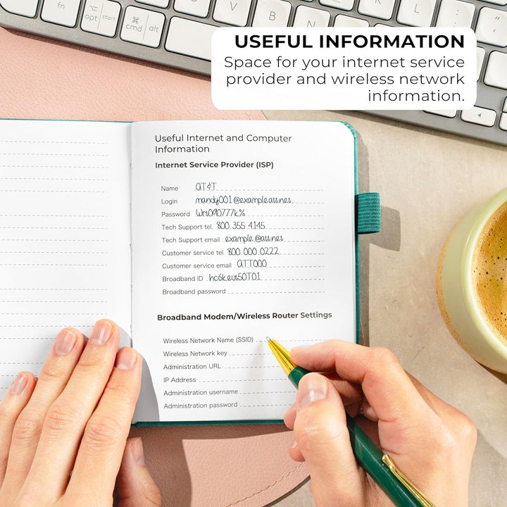 Clever Fox Passwortbuch mit Registerkarten - Adress- und Passwort-Organisationsbuch mit alphabetisch