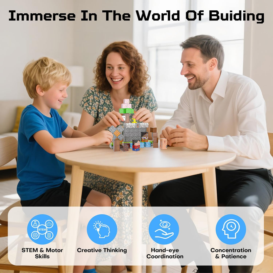Magnetische Bausteine 100 PCS, Magnetbausteine für 3+ Jahre, Magnet Spielzeug Sets für Kinder Jungen