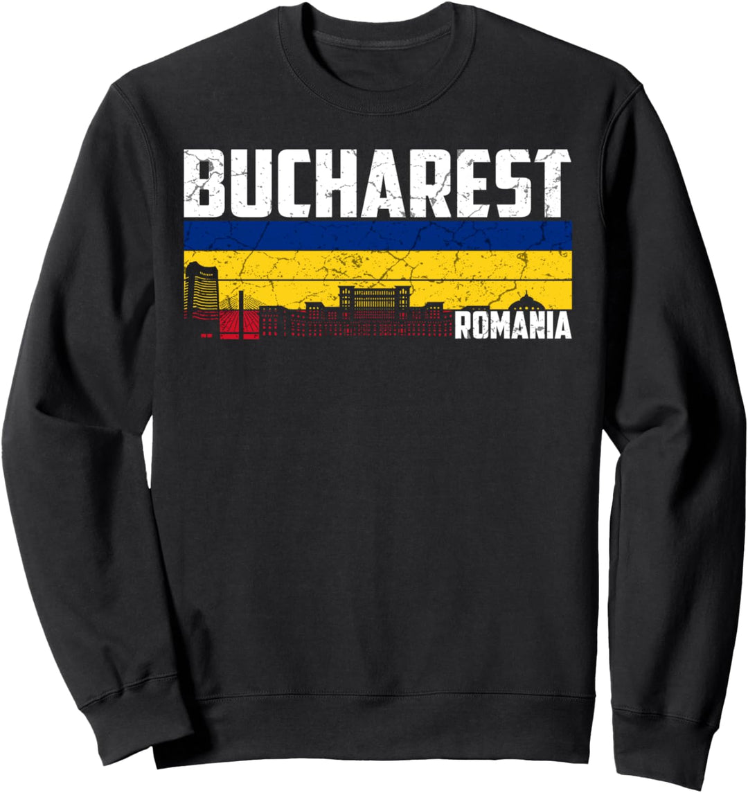 Mein Bukarest Skyline Rumänien Heimat Stadt Souvenir Sweatshirt