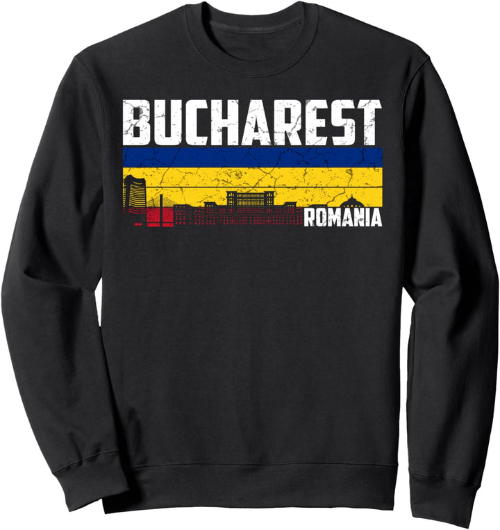 Mein Bukarest Skyline Rumänien Heimat Stadt Souvenir Sweatshirt