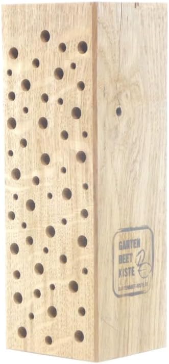 Bienenhotel Stamm Insektenhotel Wildbienen Eiche Massivholz Hartholz Wildbienenhotel Nisthilfe Biene