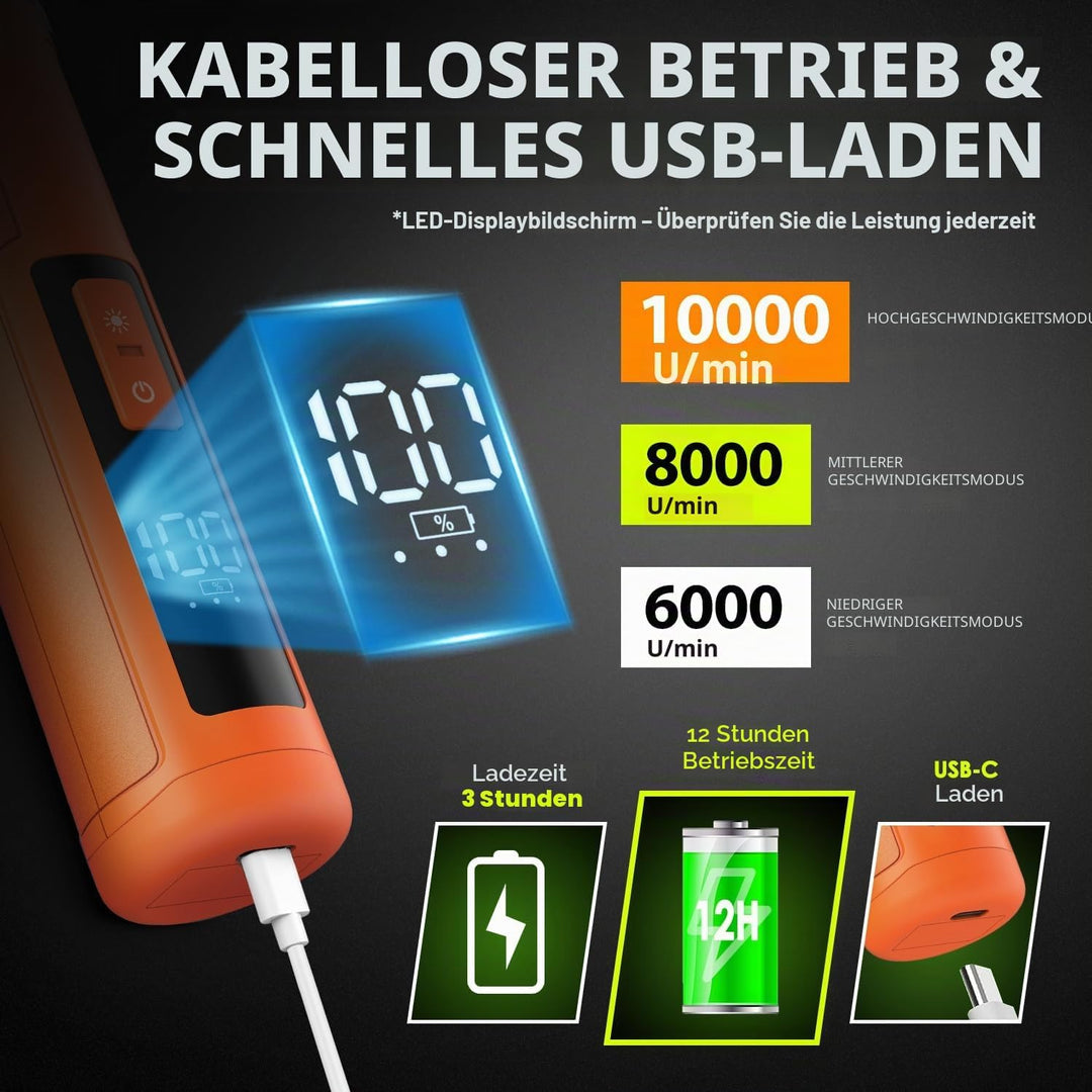 Profi Krallenschleifer für Hunde 3-Gang Mit 4 LED-Leuchten – Neuester Krallenschleifer Mit Leistungs