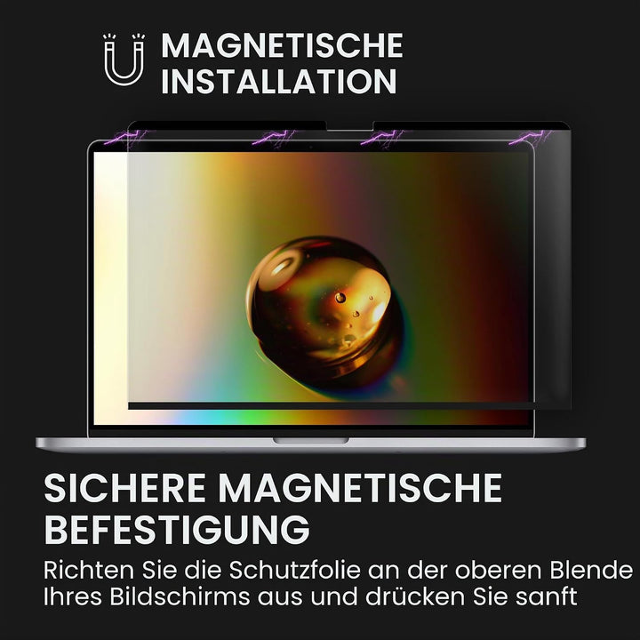kwmobile Sichtschutzfolie für Apple MacBook Pro 16" (2019) A2141 Folie - Blickschutzfolie Privacy Sc