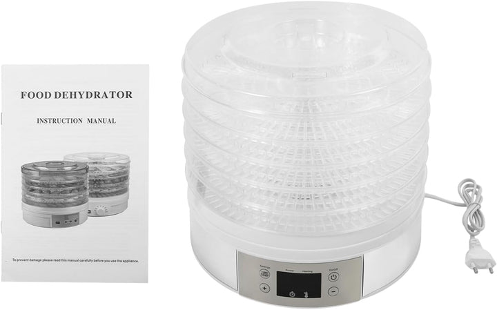 HarBin-Star Dürrautomaten, Food Dehydrator mit 5 stapelbaren und herausnehmbaren Tabletts, Einstellb