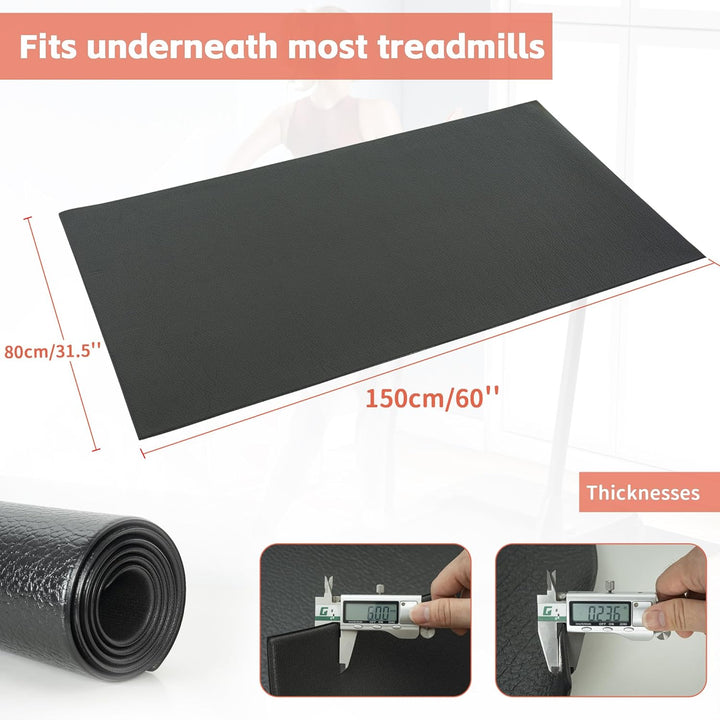 AKOZLIN Bodenschutzmatten, 6mm Hochdichte PVC-Bodenschutzmatten für Sportgeräte, Fitnessgeräte, Cros