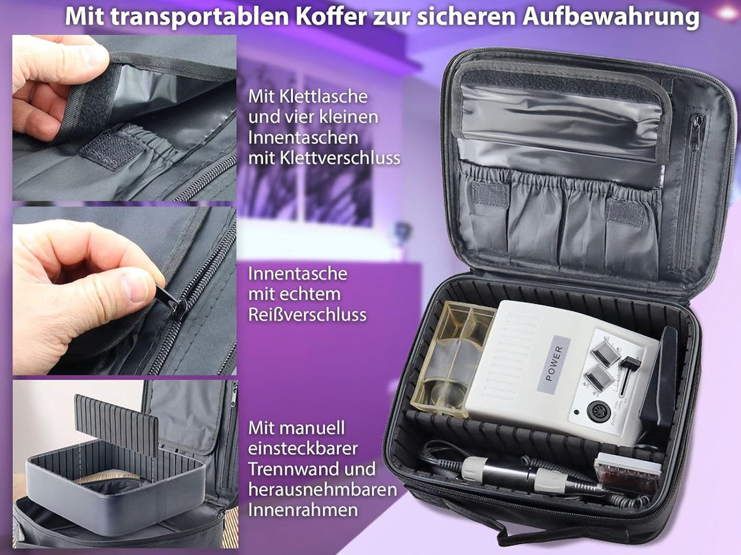 Elektrische Maniküre Fusspflegegerät als Pediküre Profistation zur Hand oder Fusspflege mit 30.000 U