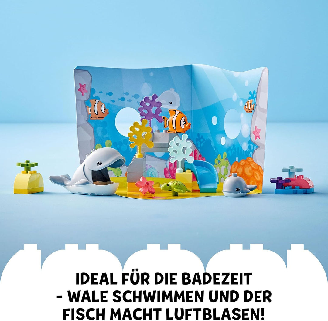 LEGO 10972 DUPLO Wilde Tiere des Ozeans, Lernspielzeug ab 2 Jahre, Spielzeug-Set für Kleinkinder mit
