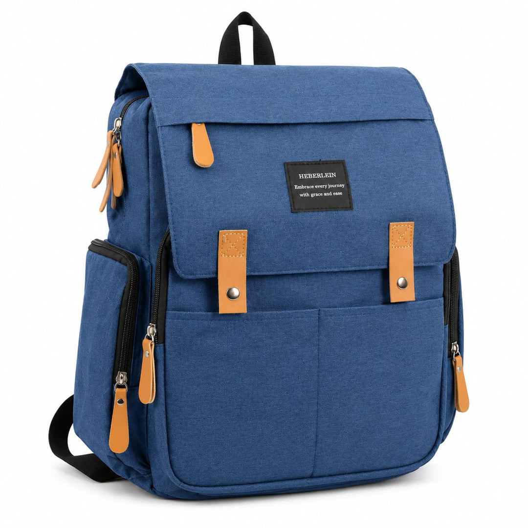 Heberlein Prestige Baby Wickelrucksack - grosse Wickeltasche für Mama &amp; Papa, wasserabweisend mit vi