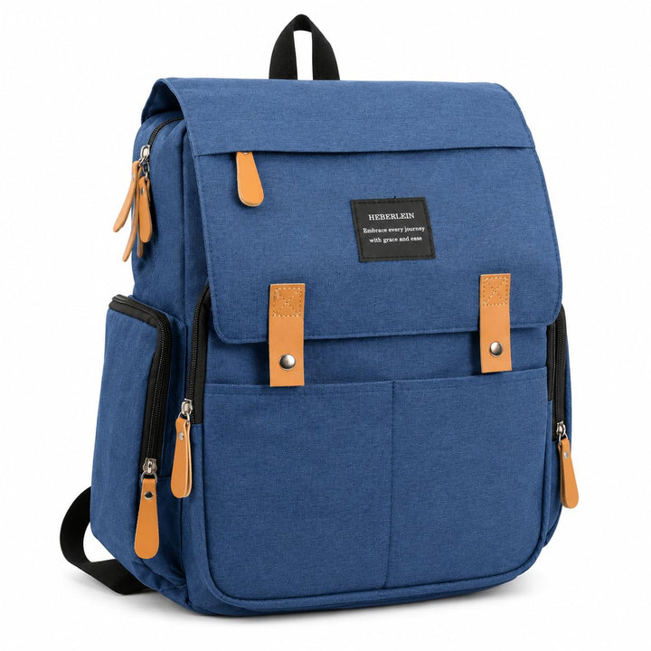 Heberlein Prestige Baby Wickelrucksack - grosse Wickeltasche für Mama &amp; Papa, wasserabweisend mit vi