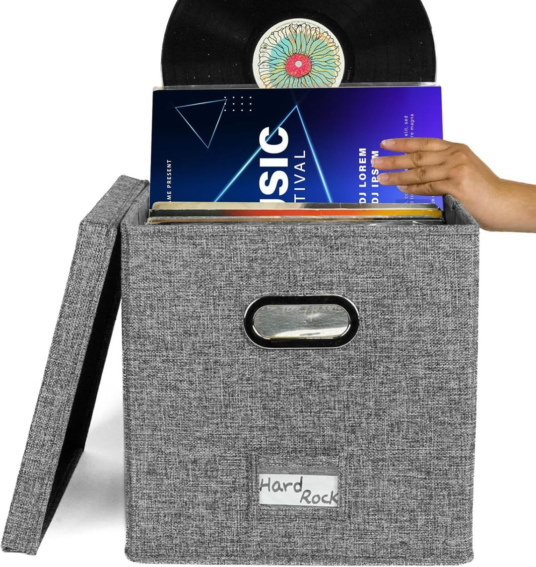 Schallplatten-Organizer-Aufbewahrung, dekorative Umzugsbox - Robuster tragbarer Schallplattenhalter
