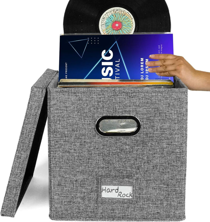 Schallplatten-Organizer-Aufbewahrung, dekorative Umzugsbox - Robuster tragbarer Schallplattenhalter