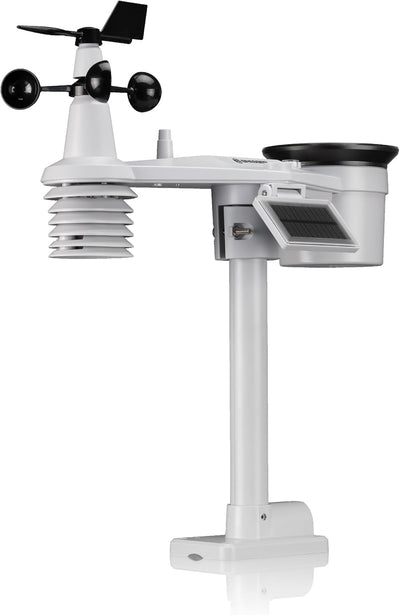 Bresser Profi WLAN-Wetterstation 7in1: Zahlreiche Messfunktionen mit 2 Farb-Basisstationen & UV-Lich