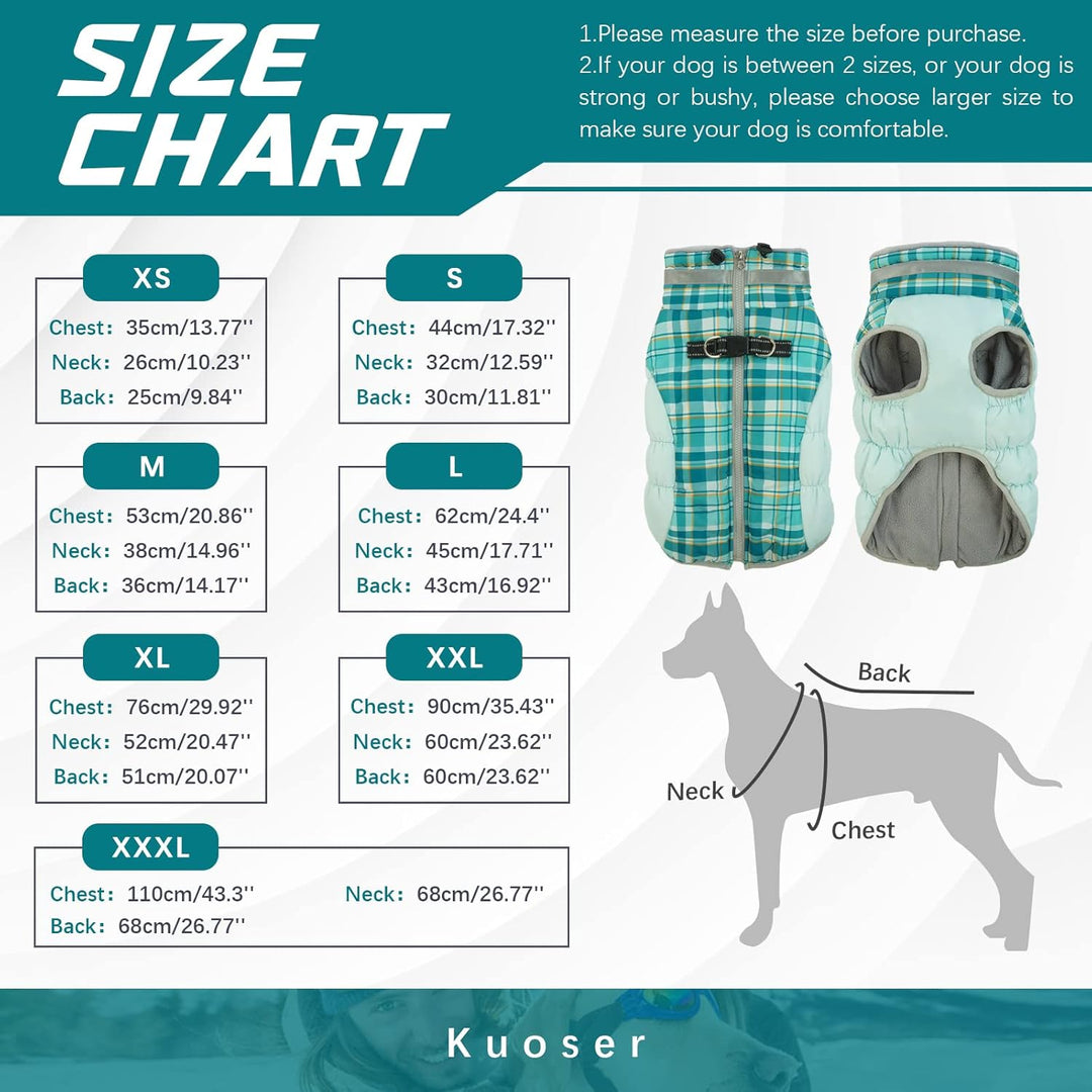 Kuoser Warme Hundejacke, Reflektierende Hundemantel, Winddichte Hundemantel für Kleine Hunde,Moden H