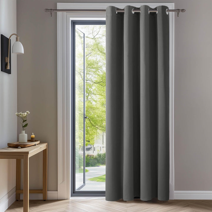 Deconovo Verdunkelungsvorhang Lärmschutzvorhang Ösen Gardinen Blickicht Kälteschutz, 260x140 cm(Höhe