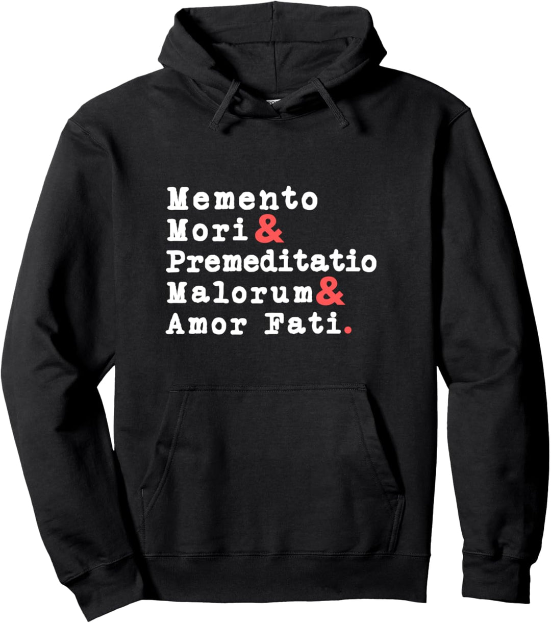 Amor Fati Memento Mori Stoizismus Stoische Philosophie Pullover Hoodie
