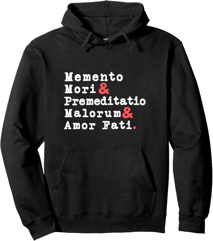 Amor Fati Memento Mori Stoizismus Stoische Philosophie Pullover Hoodie