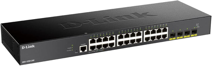 D-Link DGS-1250-28X/E, 28-Port Layer 2/3 Smart Managed Gigabit Switch (24x BaseT Port, 4X 10G SFP+ S
