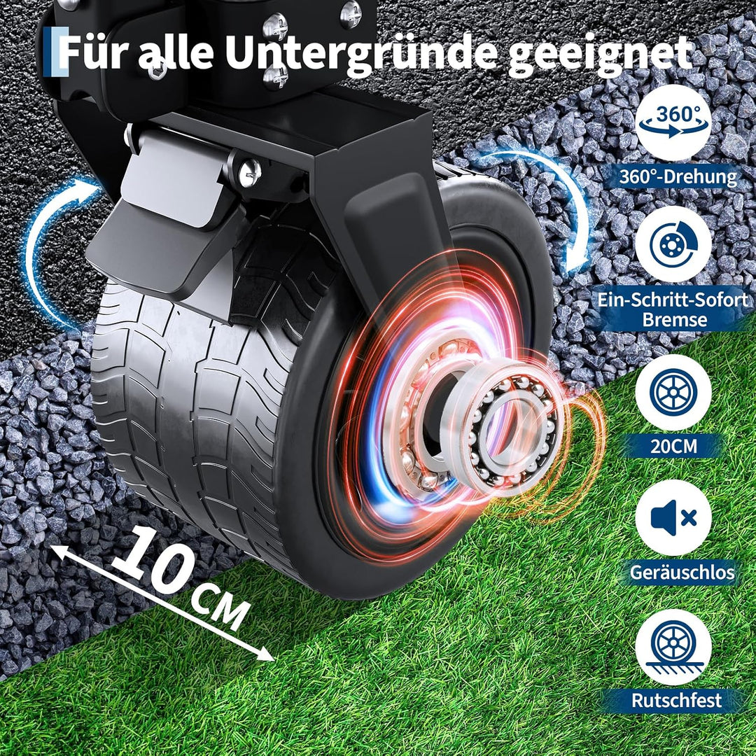 GarveeLife XXL Bollerwagen Faltbar, 200kg Belastbar &amp; 200L Volumen, Handwagen mit Bremsen &amp; 20cm Off