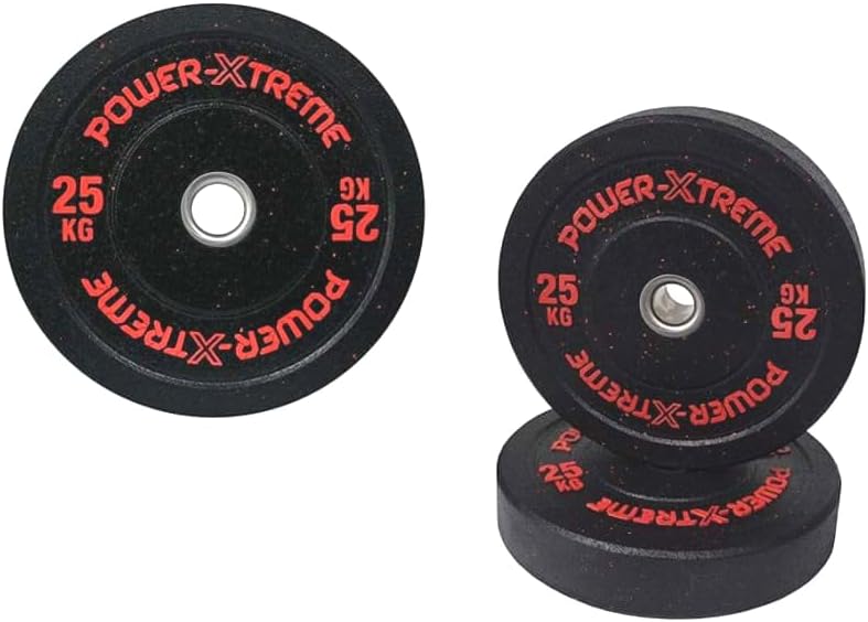 POWER-XTREME Hantelscheiben | Bumper Plates | Gewichtsscheiben | 50mm | Gummigranulat | Grössenauswa
