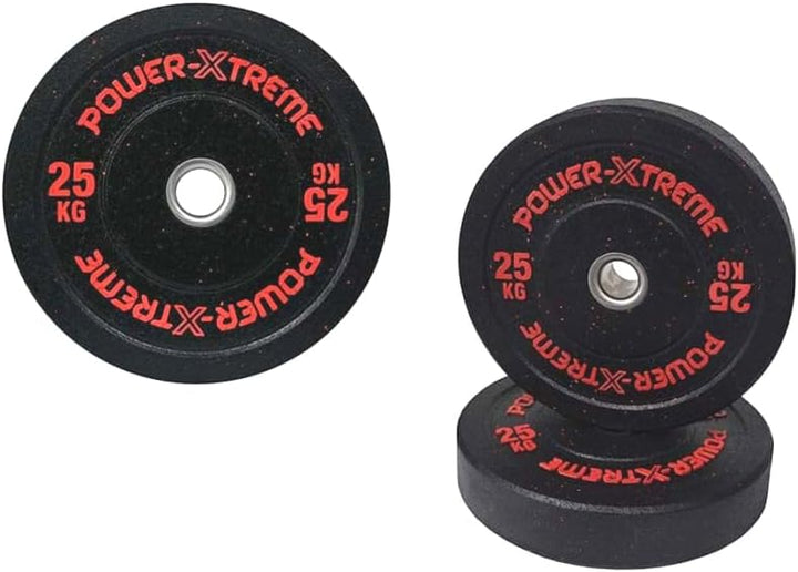 POWER-XTREME Hantelscheiben | Bumper Plates | Gewichtsscheiben | 50mm | Gummigranulat | Grössenauswa