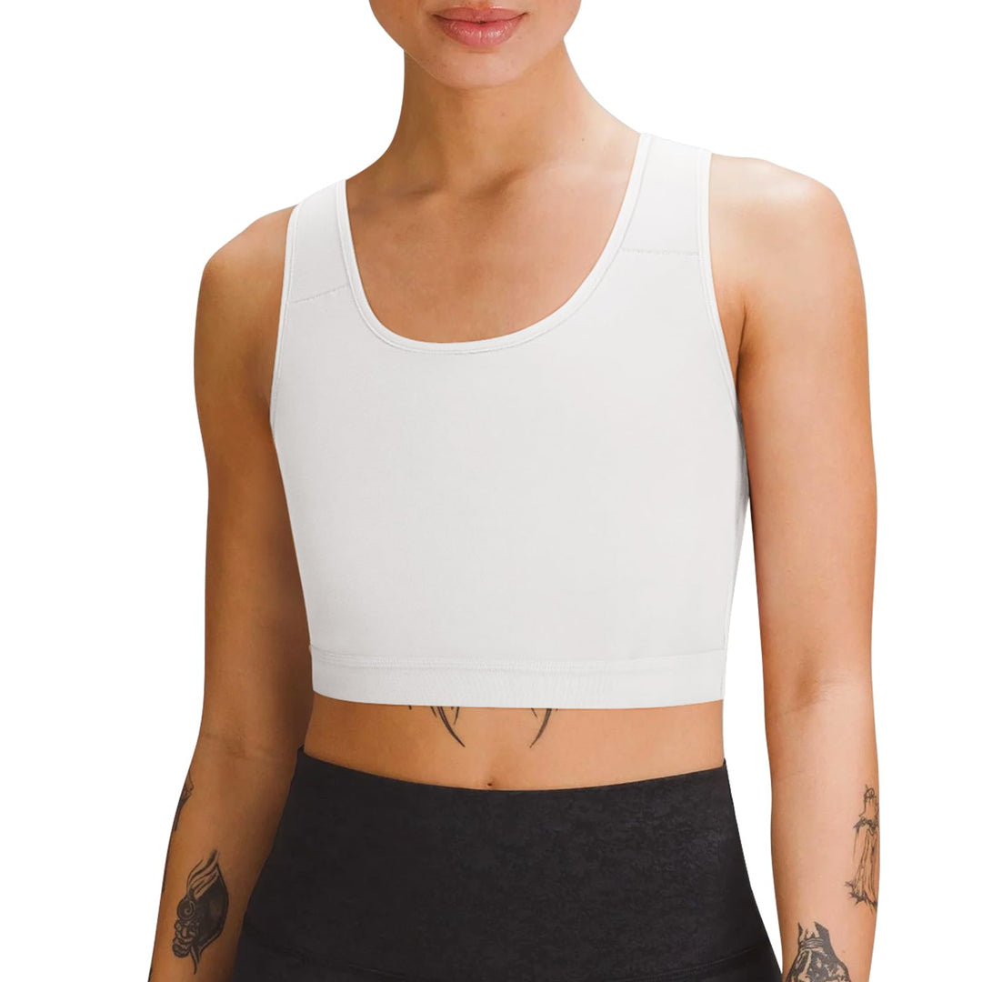 Brust Binder für Transgender Halb FTM Binder Trans Atmungsaktive Breast Binder Weiss XXL, Weiss XXL