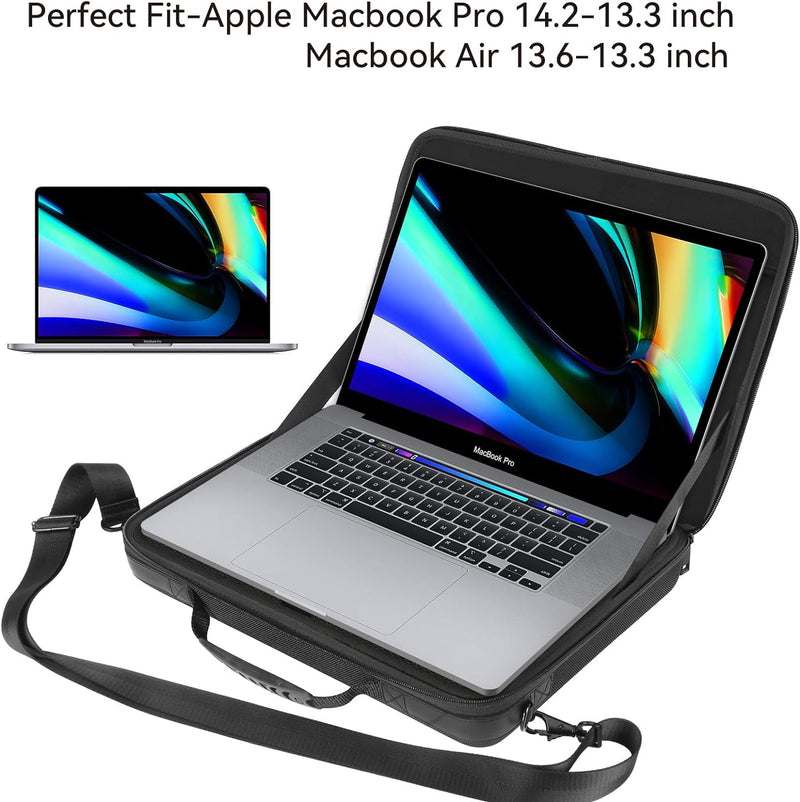 Smatree 13 Zoll Hartschalen Laptoptasche Kompatibel mit 2023/2021 MacBook Pro 14Zoll/ 13,3 Zoll MacB