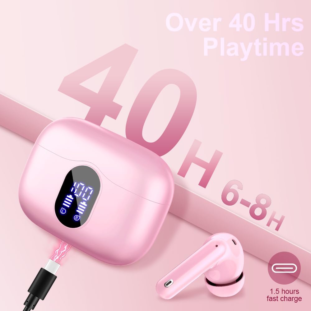 Btootos Bluetooth Kopfhörer, Kopfhörer Kabellos Bluetooth 5.4 Sport In Ear Kopfhörer mit 4 Mikrofon,