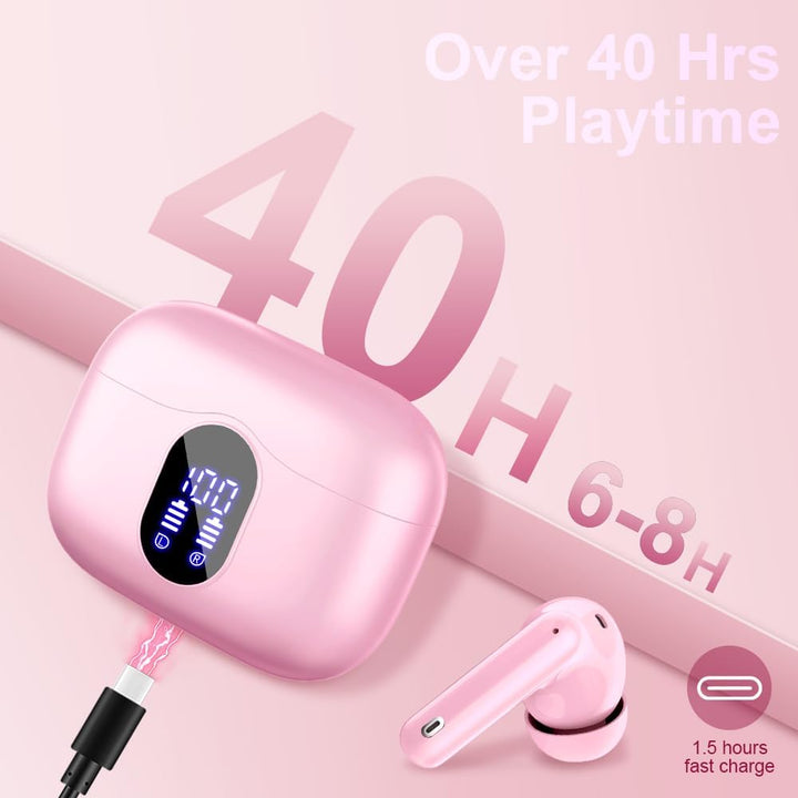 Btootos Bluetooth Kopfhörer, Kopfhörer Kabellos Bluetooth 5.4 Sport In Ear Kopfhörer mit 4 Mikrofon,