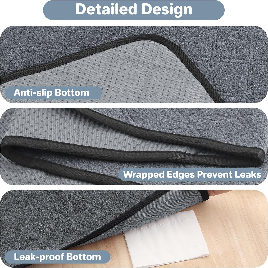 2PCS Waschbar Welpen Unterlagen Haustier, 92x122cm Schnell Absorbierend Haustier Hygieneunterlage, W