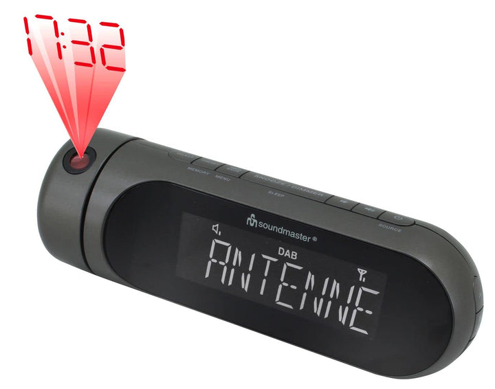 Soundmaster UR6700AN DAB+ und UKW Radiowecker (Dualalarm) mit Projektion Projektor
