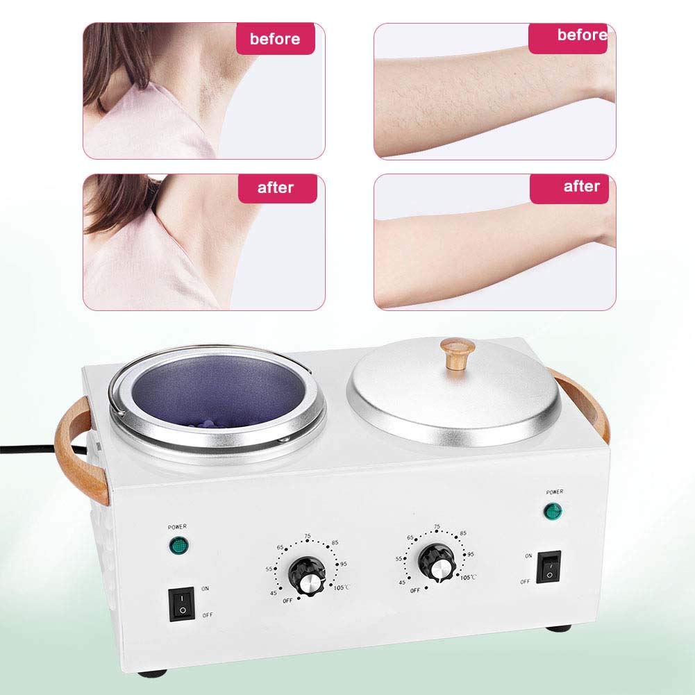 Warm Electric Wax Heater, Wachsschmelzmaschine, Heisser Paraffinwachswärmer Salon Dual Pot Enthaarun