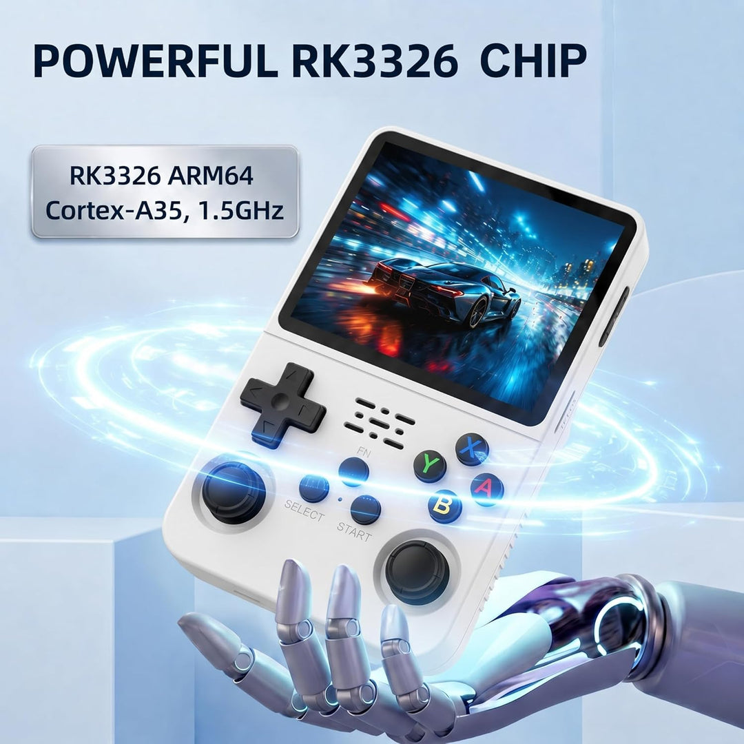 Anbernic RG351M Handheld Spielkonsole WiFi/Bluetooth, Retro Konsole mit 64G TF Card 2500 Spiele, RK3