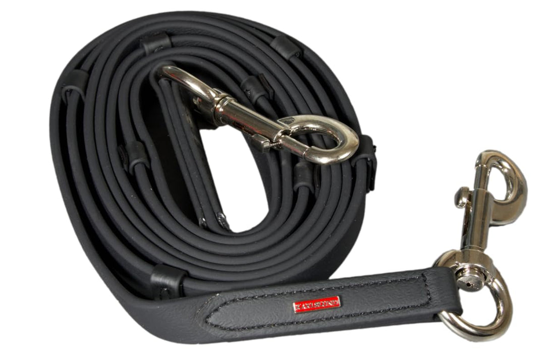 Karlslund SuperStrap-Zügel mit Stegen (Schwarz, Chrom), Schwarz, Chrom