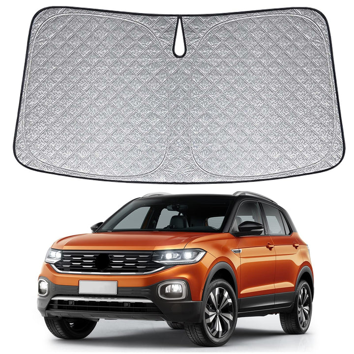 Auto Sonnenschutz Kompatibel mit VW T-Cross - Sonnenschutz Abdeckungen Frontscheibe Sonnenschirm Die