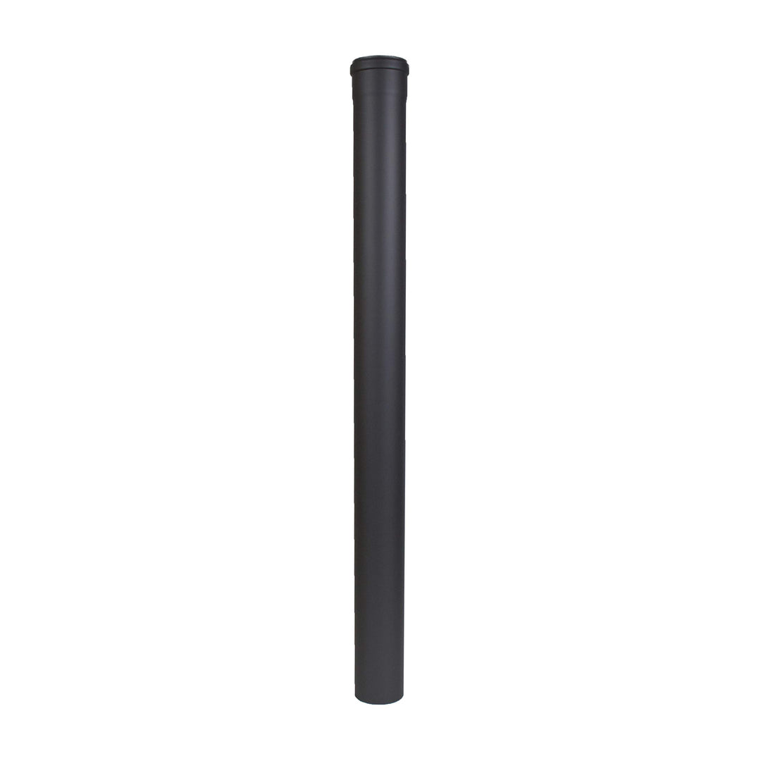 LANZZAS Pelletrohr Verlängerung 1000 mm, im Durchmesser DN Ø 80 mm, in schwarz, Pelletrohr-, Ofenroh