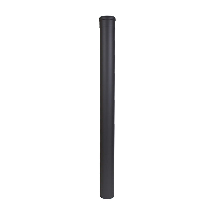 LANZZAS Pelletrohr Verlängerung 1000 mm, im Durchmesser DN Ø 80 mm, in schwarz, Pelletrohr-, Ofenroh