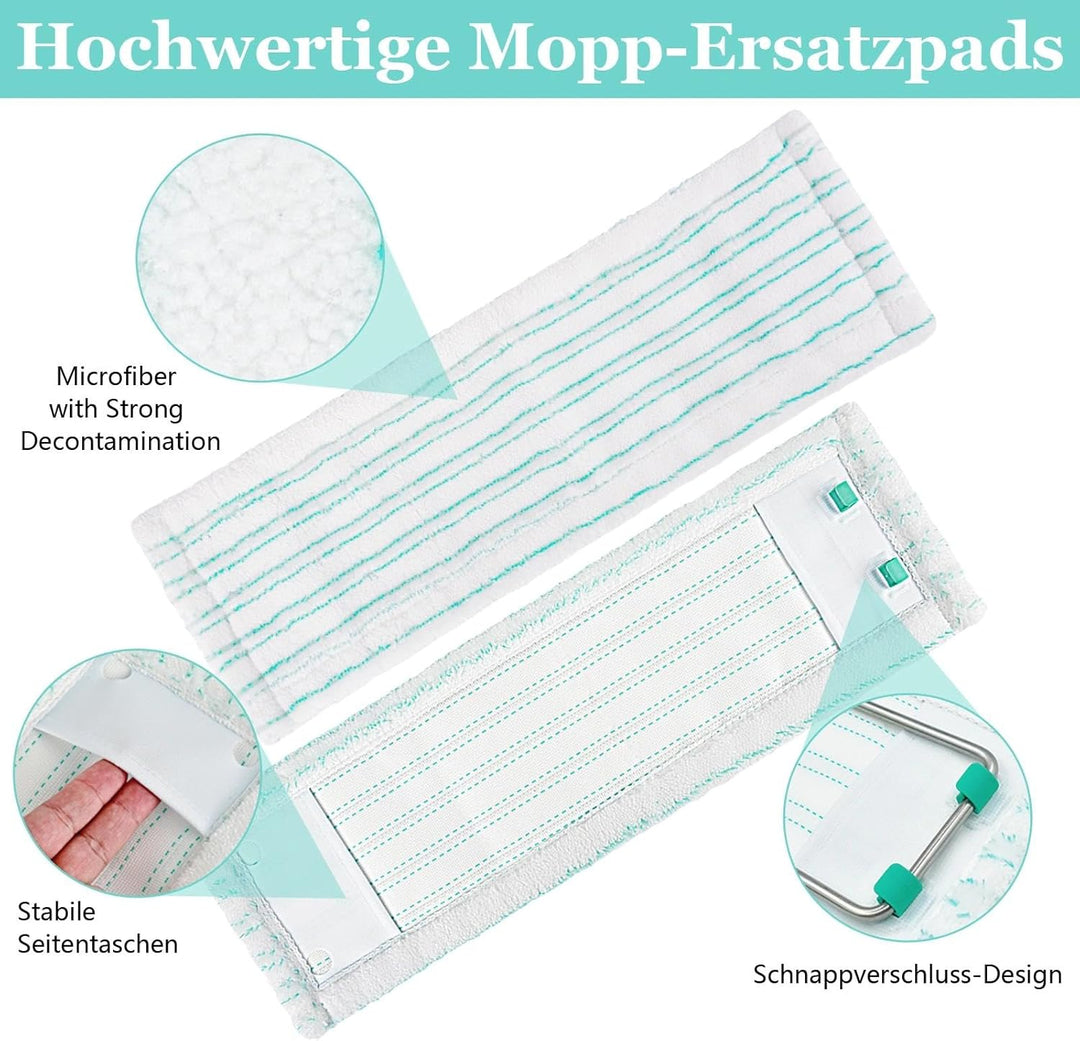 6 Stück Wischbezüge Zubehör für Leifheit Profi XL Micro Duo / Profi XL Cotton Plus,Wischmopp Bezug F