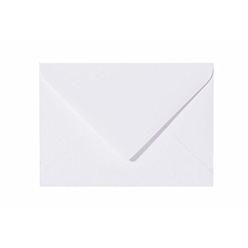 50 hochwertige Briefumschläge B6 125x176 mm mit Spitzlasche, 120g, Farbe: 00 Weiss 00 Weiss 50, 00 W