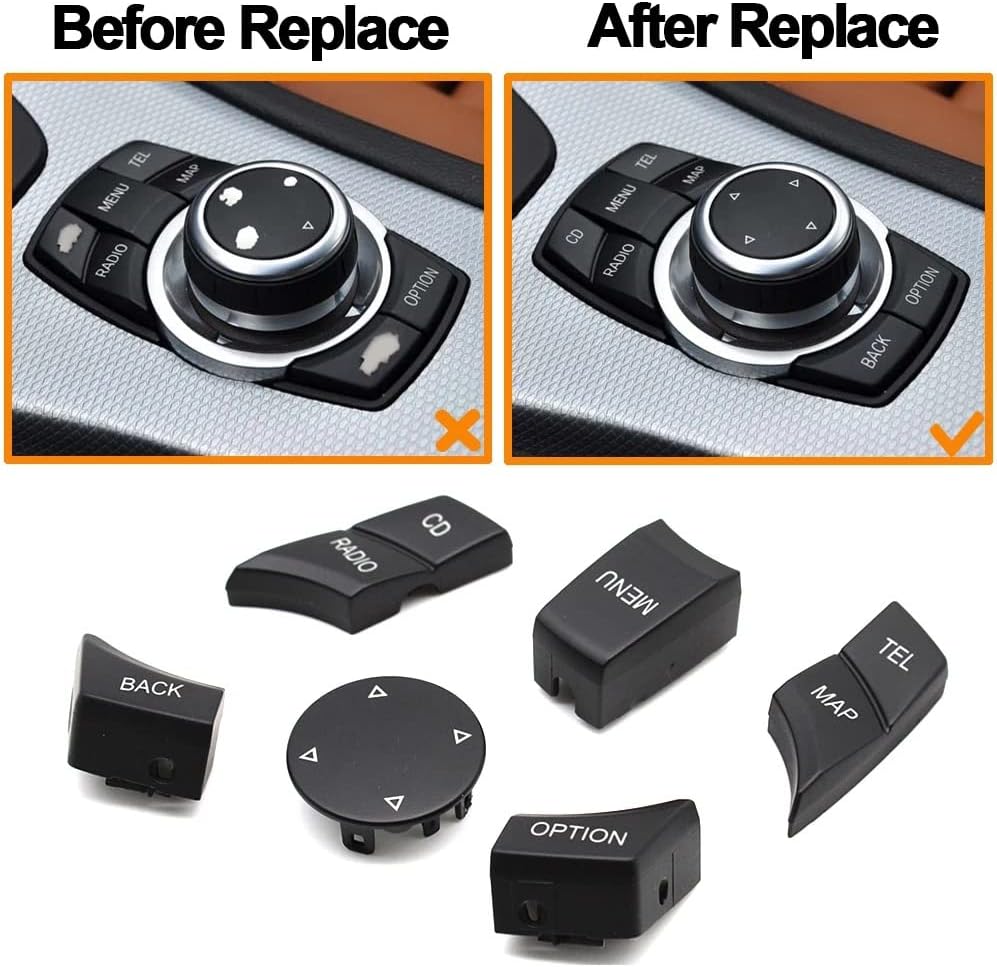 Iegefirm Innenraum Auto IDrive Multimedia MenüTaste für X1 X5 X6 E-Serie E87 E90 E91 E92 E60 E84 E70