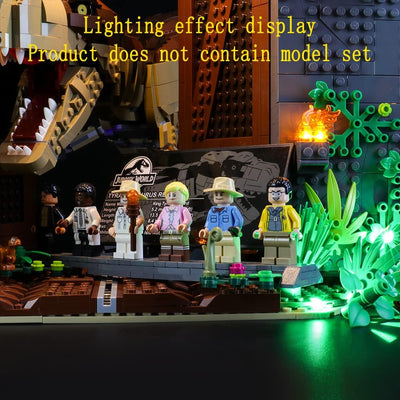 GEAMENT LED Licht-Set Kompatibel mit Lego Jurassic Park: T. rex Rampage - Beleuchtungsset für Jurass