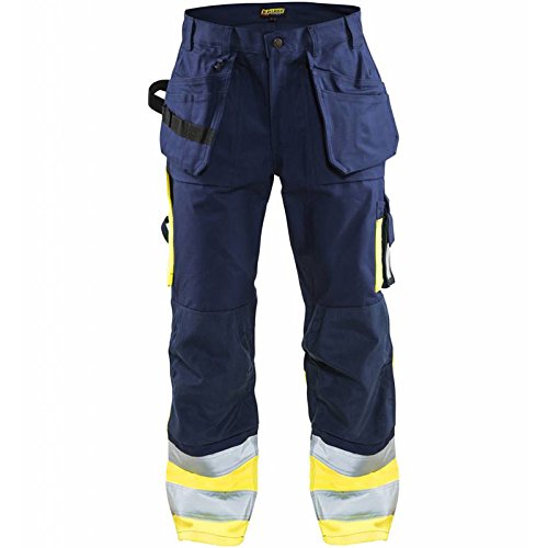 Blakläder Bundhose High Vis Klasse1, 1 Stück, D124, marineblau / gelb, 152913708833D124 Marine Bleu/