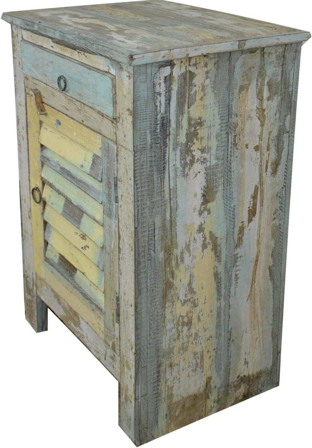 GURU SHOP Vintage Beistellschrank, Kommode, Nachttischschrank, Flurschrank - Modell 40, Braun, 75x45