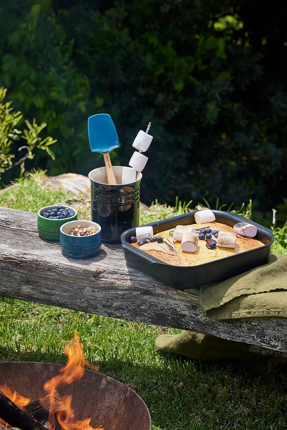 Le Creuset Topf für Kochkellen aus Steinzeug, 1,1 Liter, Schwarz glänzend, 71501111400001, Schwarz G