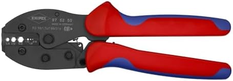 KNIPEX PreciForce Crimpzange brüniert, mit Mehrkomponenten-Hüllen 220 mm 97 52 50