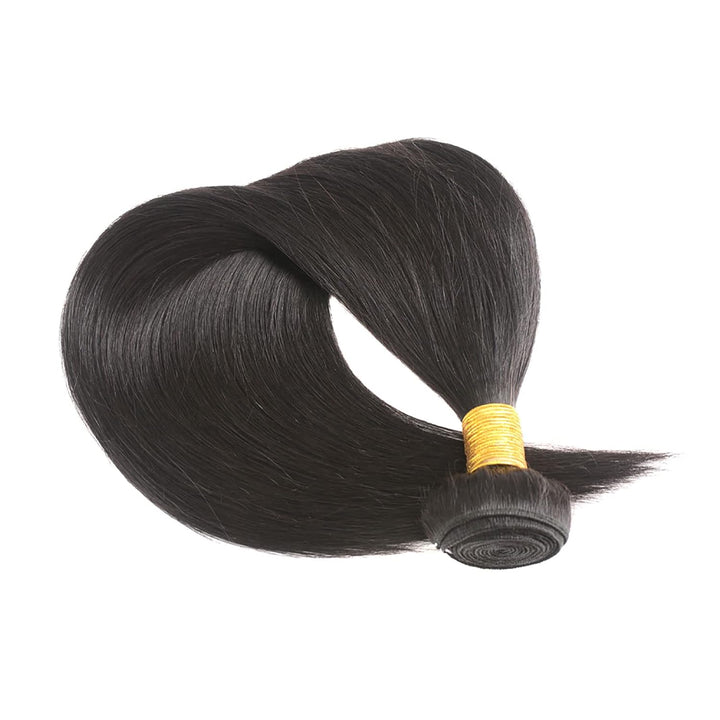 Huarisi Echthaar Haarverlängerungen 1 Bündel 20 Zoll, Straight Hair Single Bundle Remy Human Hair 10