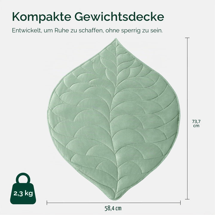 Sivio Kleine Gewichtsdecke 5 lbs (2.3 kg), 58x74 cm - Hochwertiges Kristallsamt Deckchen für Erwachs