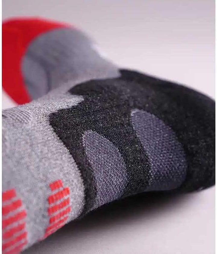 Lenz Unisex Socken 42 10 - Grau/Rot, 42 10 - Grau/Rot