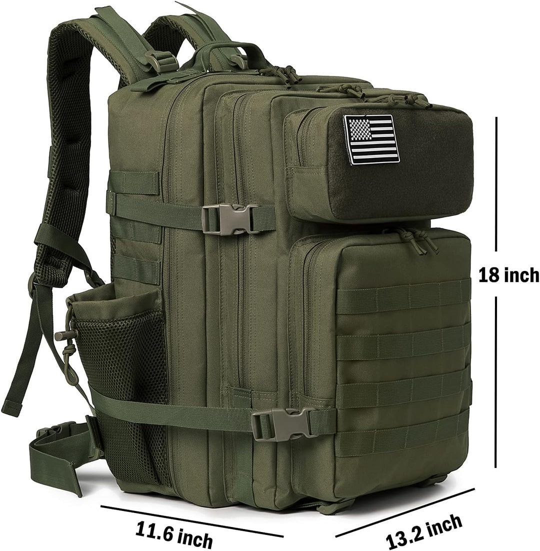 QT&QY Taktischer MilitäR Rucksack Herren Gross 25l/35l/45L Bundeswehr Rucksack 3 Tage Molle Armee Ru