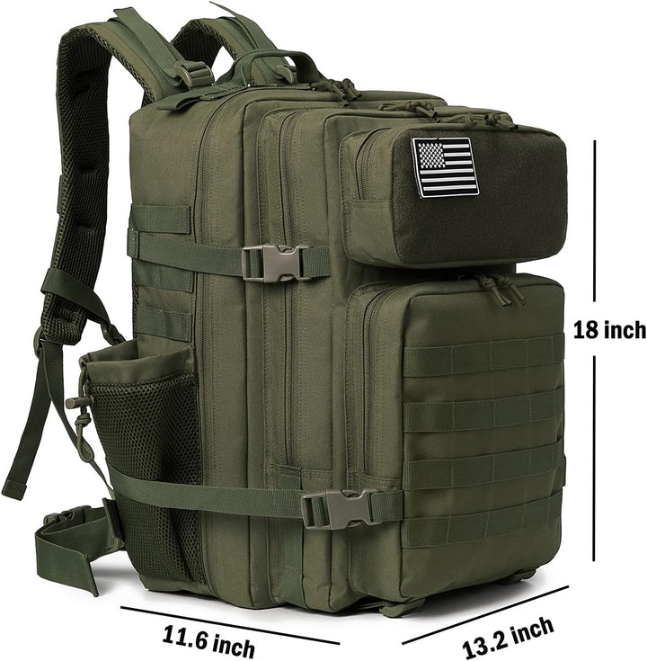 QT&QY Taktischer MilitäR Rucksack Herren Gross 25l/35l/45L Bundeswehr Rucksack 3 Tage Molle Armee Ru